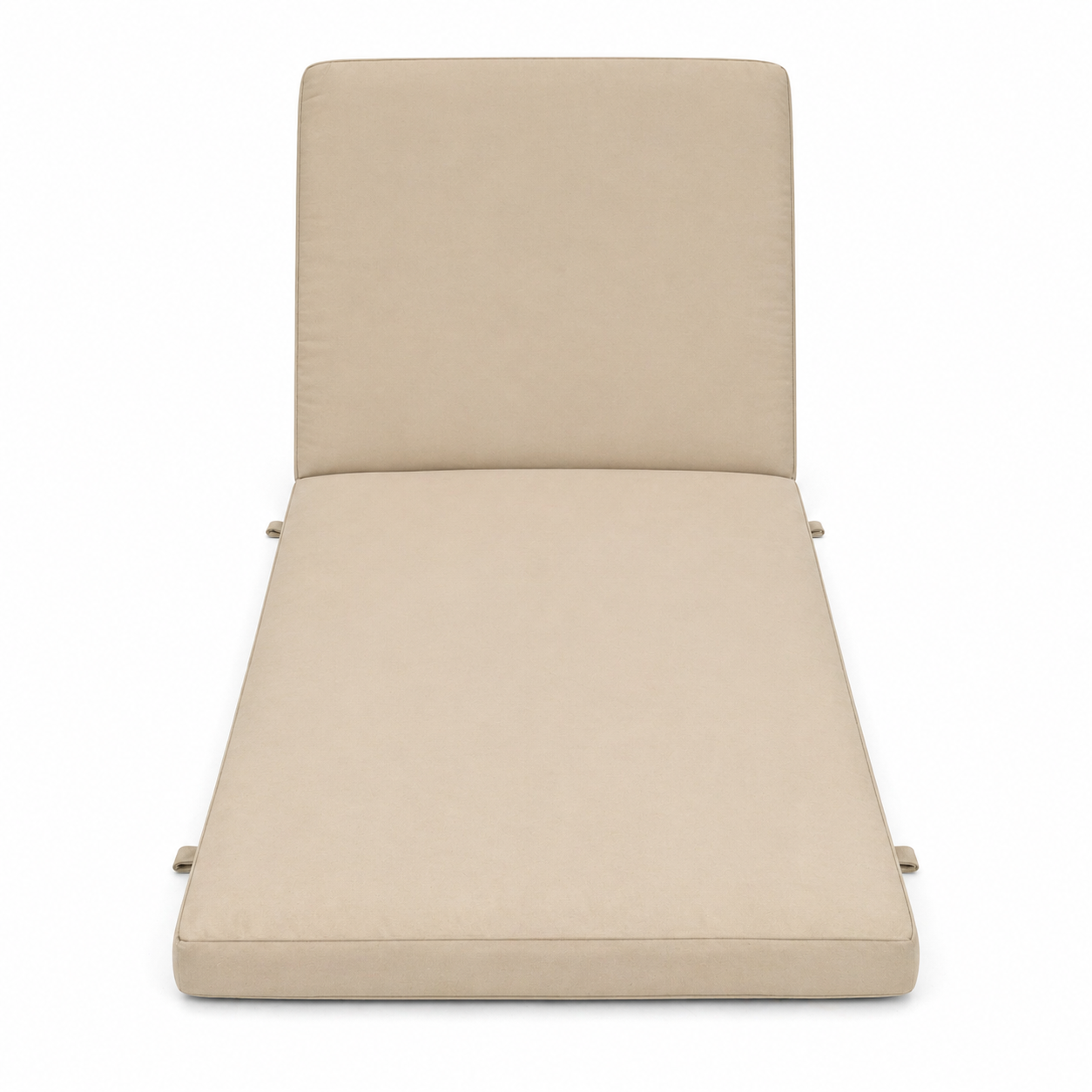 Cuscino per lettino da esterno 192x61 cm con schienale reclinabile e velcro in poliestere – Beige