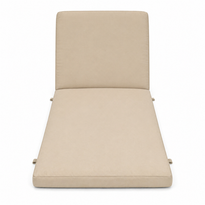 Cuscino per lettino da esterno 192x61 cm con schienale reclinabile e velcro in poliestere – Beige