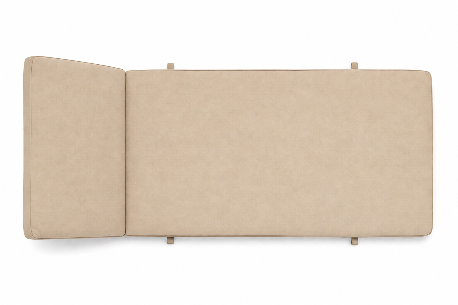 Cuscino per lettino da esterno 192x61 cm con schienale reclinabile e velcro in poliestere – Beige