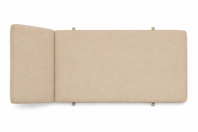 Cuscino per lettino da esterno 192x61 cm con schienale reclinabile e velcro in poliestere – Beige