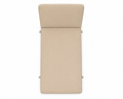 Cuscino per lettino da esterno 192x61 cm con schienale reclinabile e velcro in poliestere – Beige