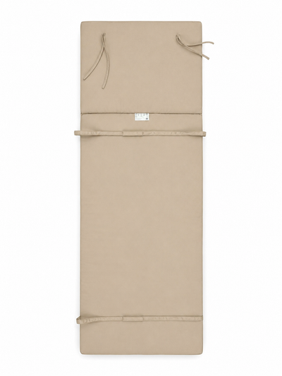Cuscino per lettino da esterno 192x61 cm con schienale reclinabile e velcro in poliestere – Beige