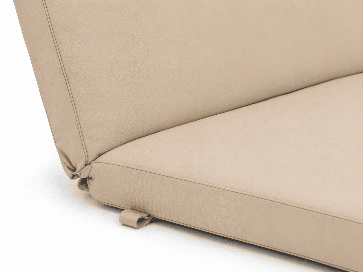 Cuscino per lettino da esterno 192x61 cm con schienale reclinabile e velcro in poliestere – Beige