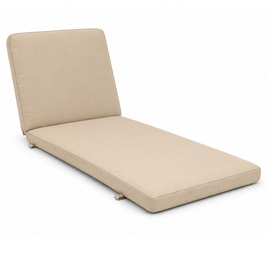 Cuscino per lettino da esterno 192x61 cm con schienale reclinabile e velcro in poliestere – Beige