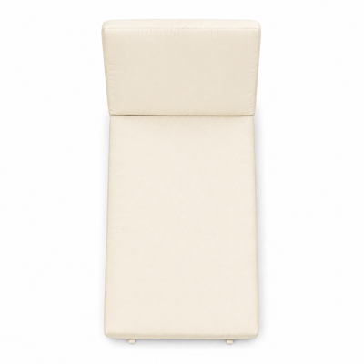 Cuscino per lettino da esterno 192x61 cm con schienale reclinabile e velcro in poliestere – Avorio