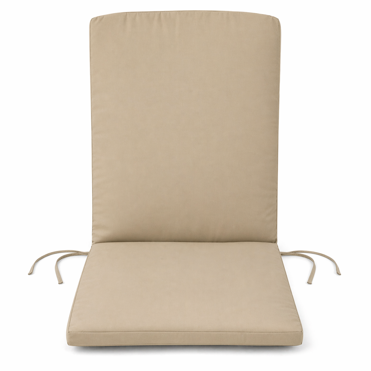 Cuscino con schienale per sedia 115x50 cm con Laccetti in poliestere - Beige