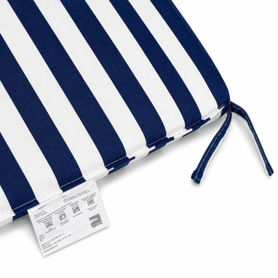Cuscino seduta per sedia 45x47cm con velcro in poliestere – Blu/Bianco