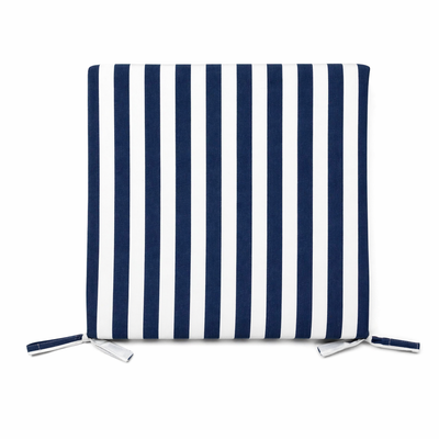 Cuscino seduta per sedia 45x47cm con velcro in poliestere – Blu/Bianco