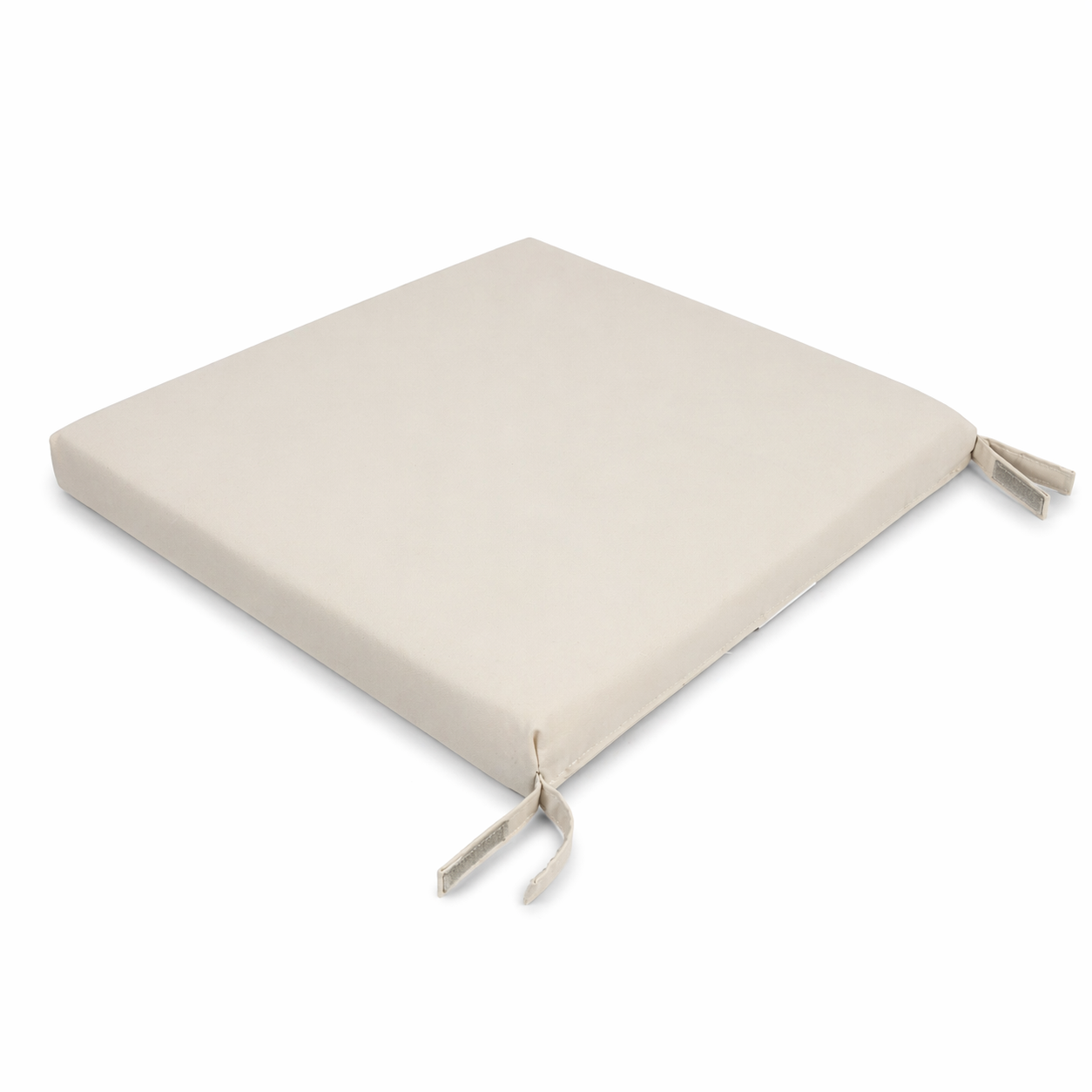 Cuscino seduta per sedia 45x47cm con velcro in poliestere – Avorio