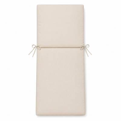 Cuscino per lettino da esterno 190x60 cm con schienale reclinabile e laccetti in poliestere – Beige