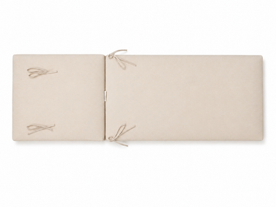 Cuscino per lettino da esterno 190x60 cm con schienale reclinabile e laccetti in poliestere – Beige