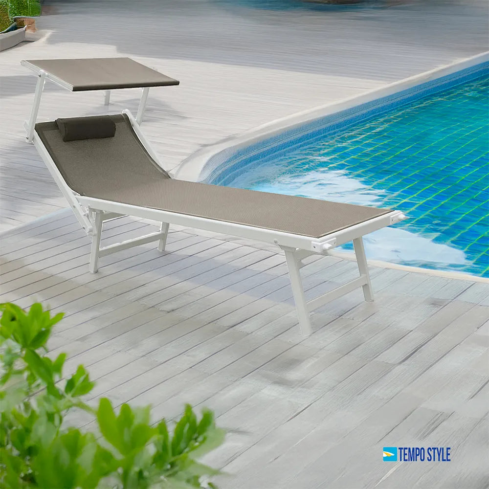 Lettino Mediterranea Tortora Bianco Lifestyle
