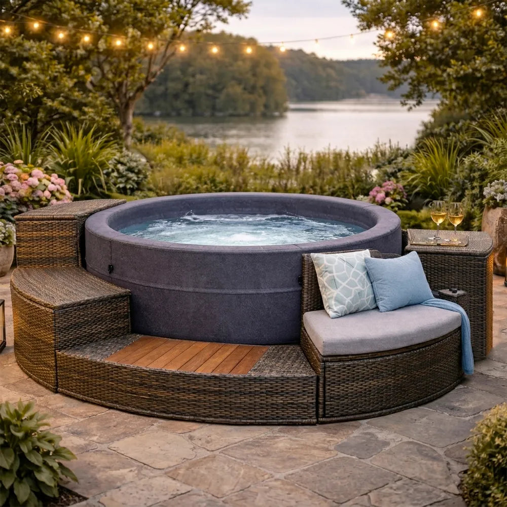Piscina de Hidromasaje Oasi con set de 5 Muebles