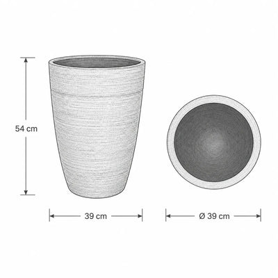 Vaso Svasato da interno 39 x 54 h cm in bamboo Beige - Rattan
