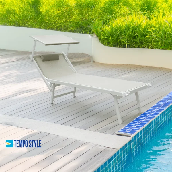 Lettino Mediterranea Grigio bianco Lifestyle