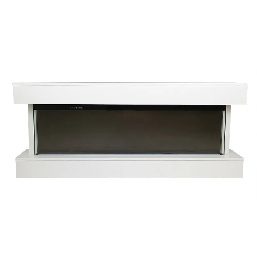 Image of Tempo Style - Camino elettrico a parete e da incasso ALARO PLUS | Stufa ventilata da 750W/1500W a basso consumo (Bianco, 128cm)